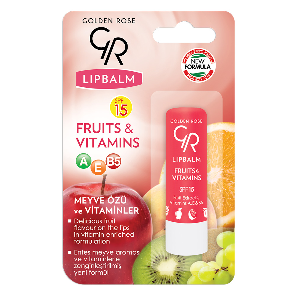 Golden Rose > LIPS > LIP BALM > Golden Rose Lip Balm Fruits & Vitamins ...